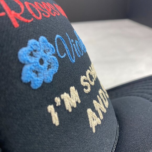 Vintage Roses Are Red I'm Schizophrenic And So Am I Snapback Mesh Hat - Picture 6 of 11